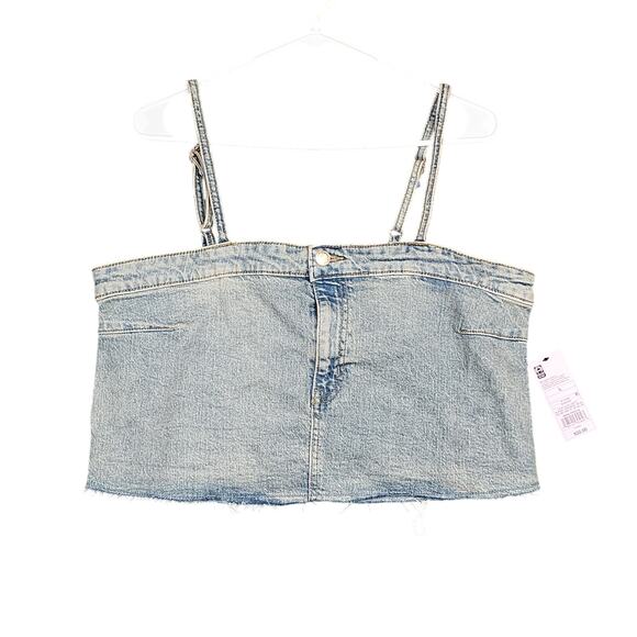 wild fable Tops - Wild Fable Reworked Cropped Denim Tank Top Size Large